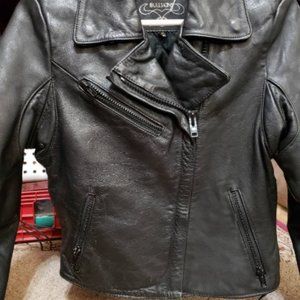 VNTG Ladies Leather Jacket Biker Jacket BULLSKIN 8